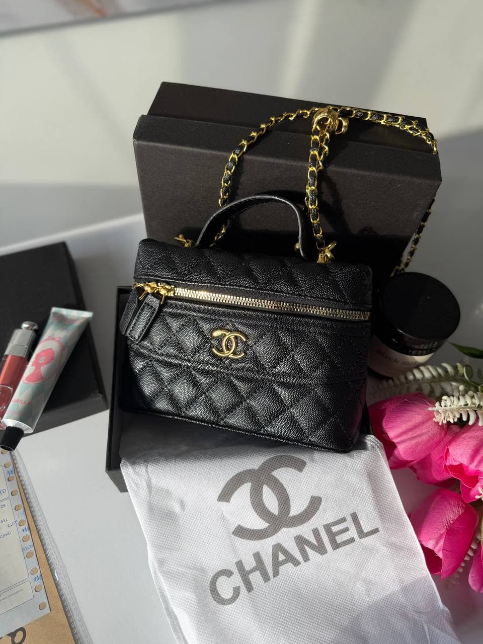 Chanel Top Handle Vanity Case🖤 жіноча сумка