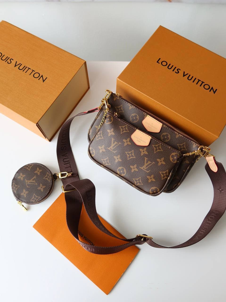 Louis Vuitton Multi Pochette Brown сумка жіноча