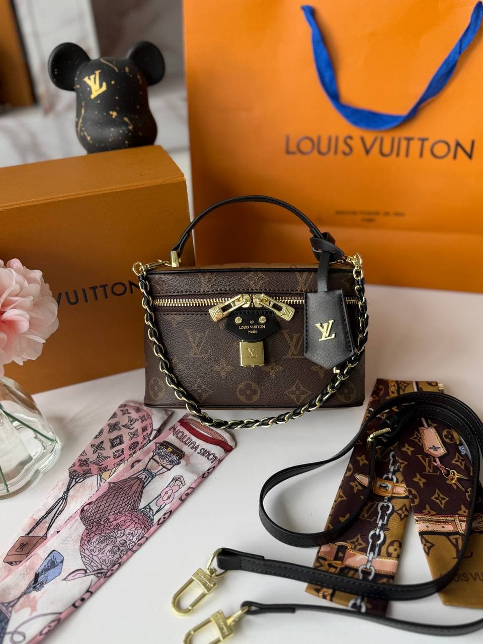 Louis Vuitton Vanity PM Brown , Premium  жіноча сумка